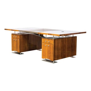 Dakota Jackson Macassar Ebony Partner Desk. For Sale