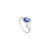 Modern 18k Gold Pear Cut Sapphire Diamond Toi Et Moi Engagement Ring Size 5 For Sale - Image 3 of 12