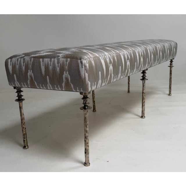White Bronze Organic Form Bench, Sorgue Bench For Sale - Image 10 of 15