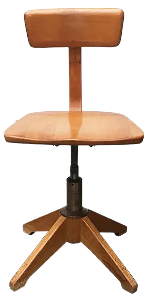 Mid-Century German Wooden Swivel Chair from Sedus