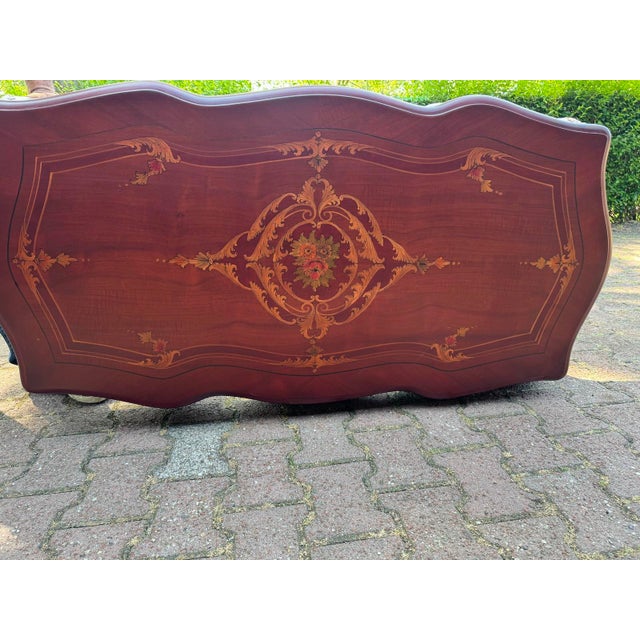 Circa 1970 French Louis XVI Mahogany Bronze Writing Desk For Sale - Image 9 of 12
