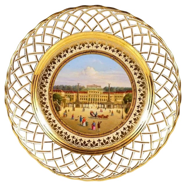 Viennese Imperial Porcelain Plate, 1818 For Sale