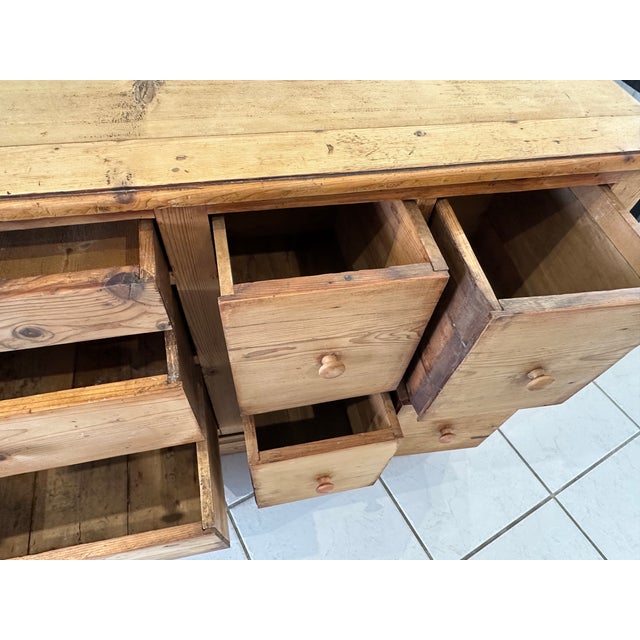 Vintage Workshop Cabinet with Drawers in Fir, 1950s For Sale - Image 8 of 18