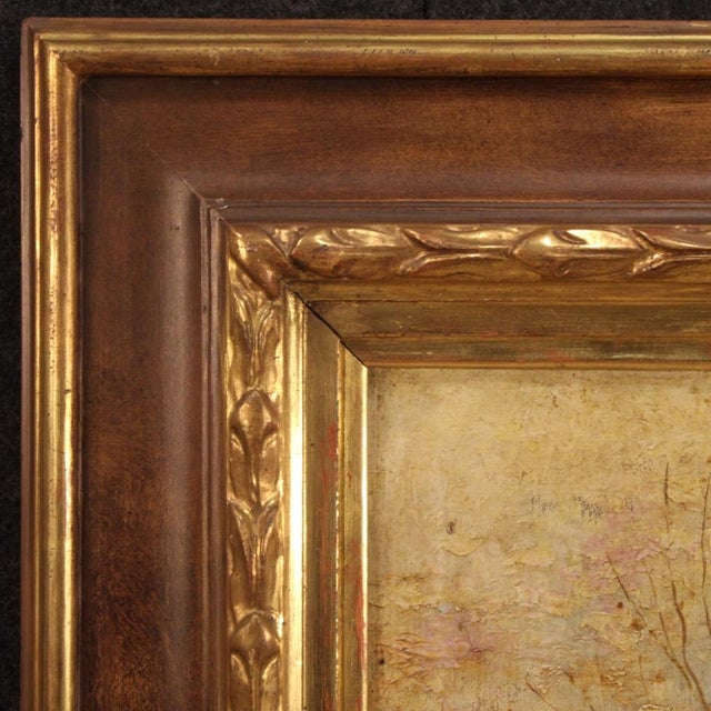 Italian Artist, Bucolic Landscape, 20th Century, Oil on Canvas, Framed For Sale - Image 4 of 16