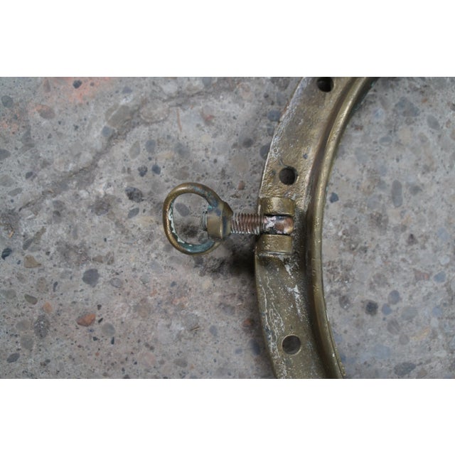 Early 20th Century Extremely Large Antique Solid Bronze Maritime Ships Porthole Nautical For Sale - Image 12 of 12