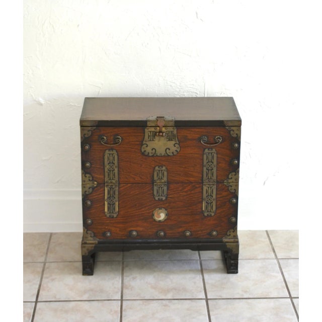 1950s Mid-Century Campaign Style Side Table For Sale - Image 12 of 12