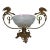 Victorian Era Bronze Winged Dragon Centerpiece W. Glass Bowl For Sale