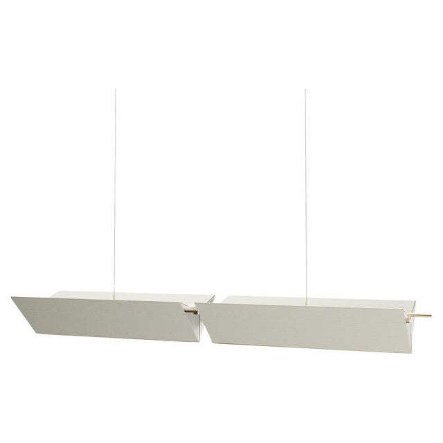 Contemporary 3T09 Bronze Structure and Ivory Fabric Lamp by Neri & Hu for Cassina For Sale - Image 3 of 9