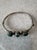American 1980s Sterling Silver and Malachite Hand Made Bangle Bracelet For Sale - Image 3 of 4