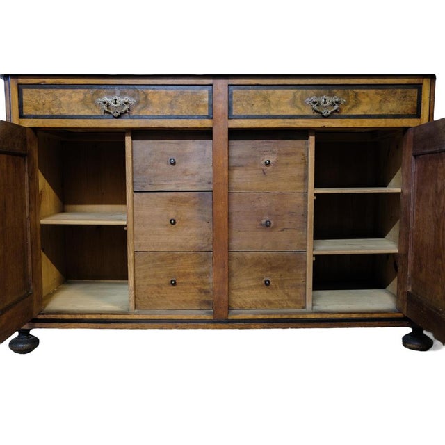 Light Mahogany Sideboard with Round Legs, 1920s For Sale - Image 3 of 7