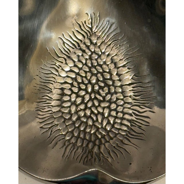 Arthur Court 1992 Mariposa Brillante Arthur Court Style Aluminum Pear Dish For Sale - Image 4 of 8