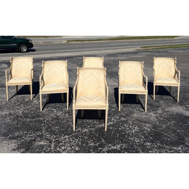 Italian Harris Marcus Swan Neck Dining Chairs - 6 For Sale - Image 11 of 15