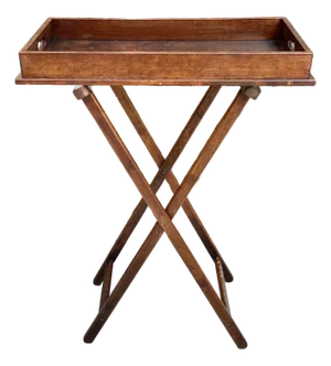 Antique Butler's Serving Tray on Stand, English Country House, Folding, Georgian Style