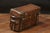 Brown Thick Brown Leather Trunk, 1890s For Sale - Image 8 of 9