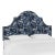 Halsted Headboard in Blue Leopard, California King For Sale