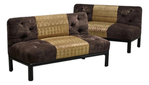 Pair of Peter Marino Velvet Upholstered Banquettes
