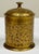 Indian brass lidded trinket box, tea caddy or cigarette holder with hand engraved Mughal floral designs throughout....