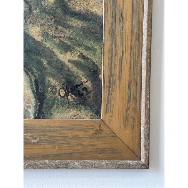 Vintage Gouache on Board Titled, "He," Dated 1969 For Sale - Image 15 of 17