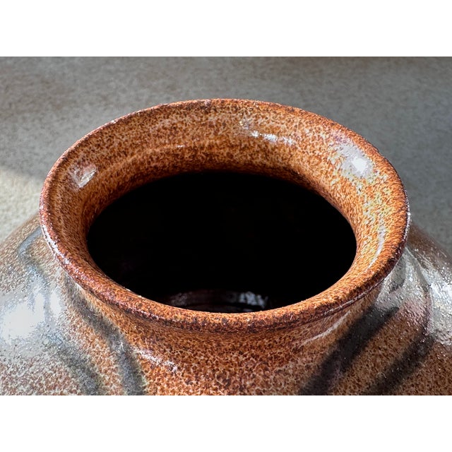 Modernist Studio Ceramic Art Low Vase from Helma Klett, Germany, 1940s For Sale - Image 10 of 14