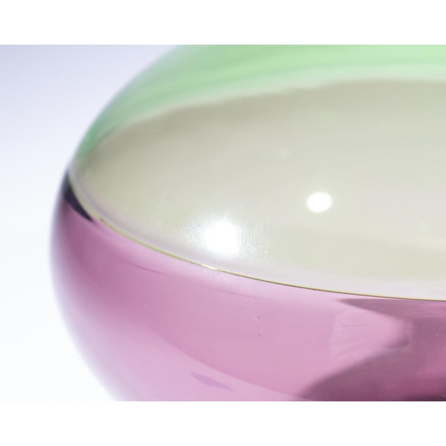 Green Murano Italian Art Glass Vase For Sale - Image 8 of 8