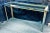 Mid-Century Modern Mastercraft Style Brushed Brass and Chrome Console Table For Sale - Image 9 of 13