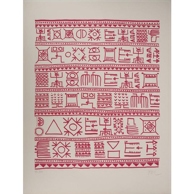 Yona Friedman, Pictograms of Genesis (Pink), Original Screenprint For Sale - Image 6 of 6