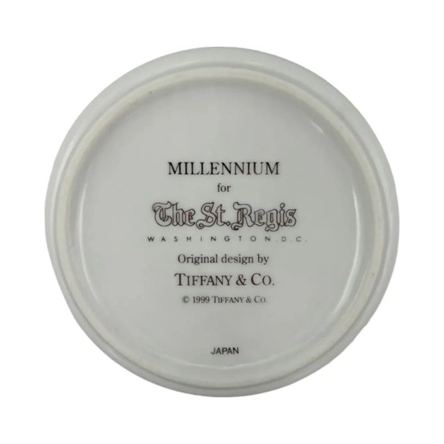 2000 - 2009 Vintage St. Regis Hotel Tiffany & Co. Millennium Porcelain Covered Trinket Dish Box For Sale - Image 5 of 12