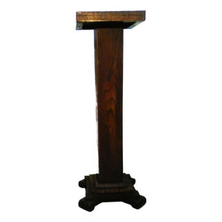 Vintage Wood Pedestal/Plant Stand For Sale