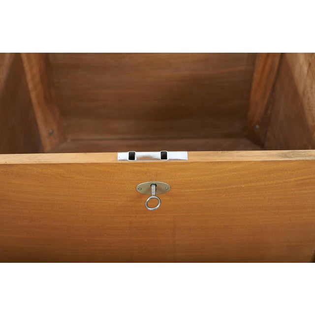 Chrome-Plated Steel Tube Bar with Walnut Body and Veneered Flap For Sale - Image 5 of 12