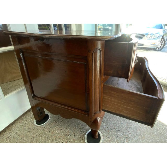 Mid 20th Century Two Drawer Commode Louis XV French Style For Sale In West Palm - Image 6 of 8