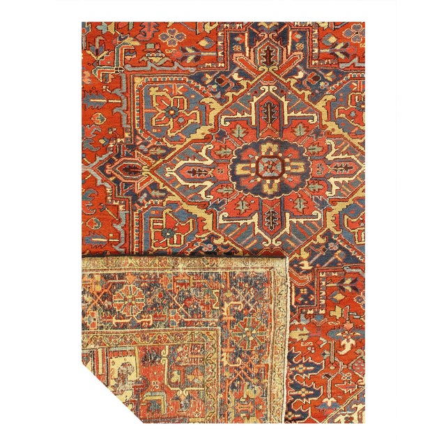 1990s Pasargad DC Persian Antique Serapi Rug For Sale - Image 5 of 5