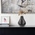 Metal Chiseled Black Bell Vase- Small For Sale - Image 7 of 8