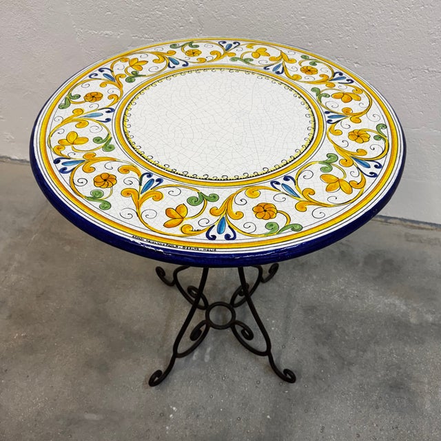 Hand-Painted Outdoor Table, Italy, 1970s For Sale - Image 18 of 18