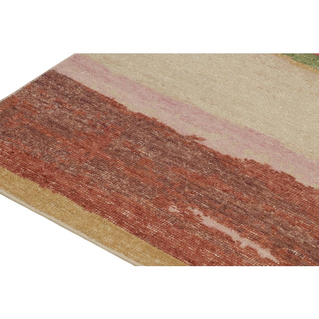 Rug & Kilim Rug & Kilim’s Distressed Style Abstract Rug in Polychromatic Pattern For Sale - Image 4 of 7