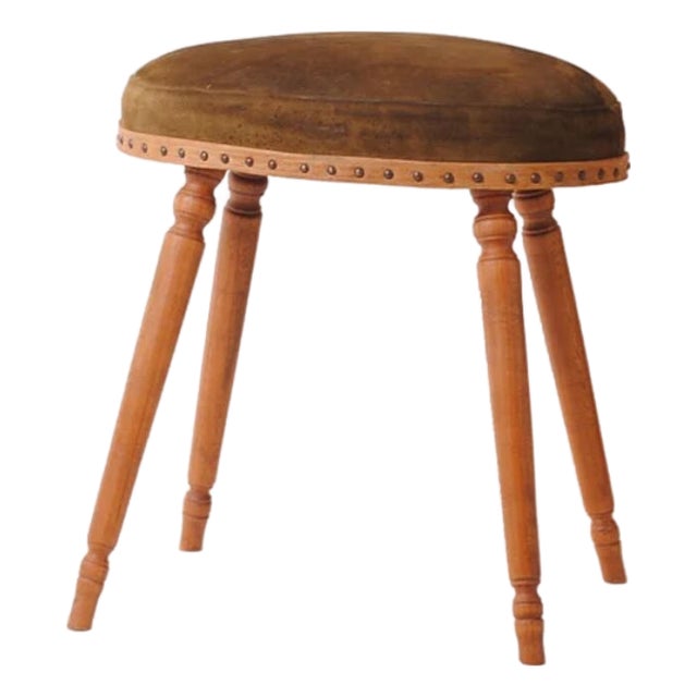 Antique French Farmhouse Stool, 1800s For Sale