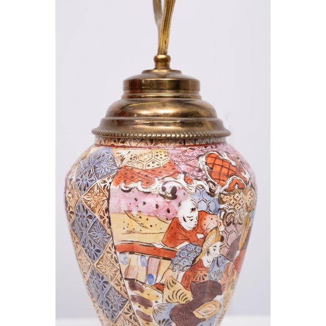 Satsuma Table Lamps, Japan, 1950s, Set of 2 For Sale - Image 9 of 12