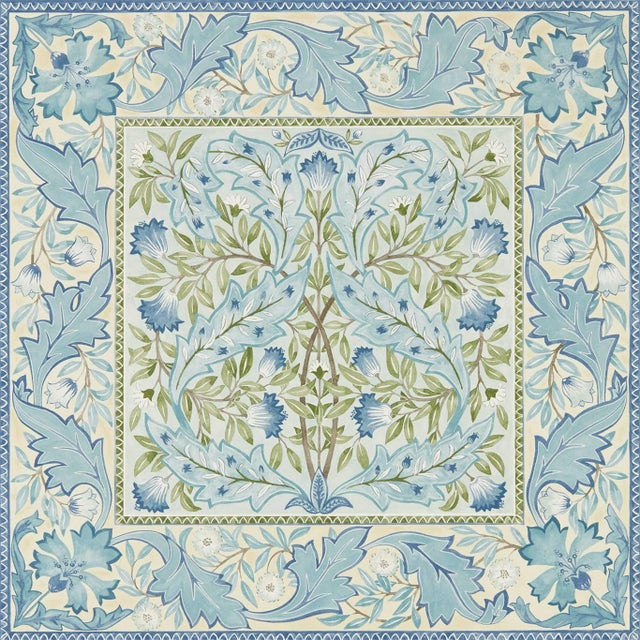 Morris & Co Wilhelmina Indigo Wallpaper in Indigo For Sale