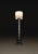 Contemporary Handcrafted Ceramic Floor Lamp in Black Obsidian Gloss Glaze With Linen Lampshad For Sale - Image 3 of 6
