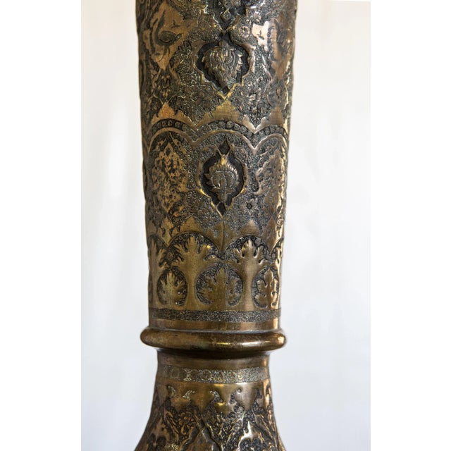 Persian 1950s Oversized Brass Incense Burner For Sale - Image 3 of 6