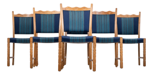 Dining Chairs in Oak by Hennnig Kjærnulf, 1960s, Set of 6