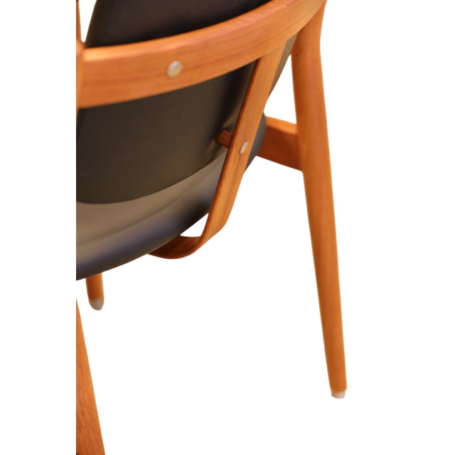 Black Armchair in Teak and Leather by Arne Vodder for France & Son, 1950s For Sale - Image 8 of 16