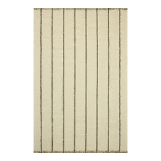 Amber Lewis x Loloi Harlan Ivory / Charcoal 5'-6" x 8'-6" Area Rug For Sale