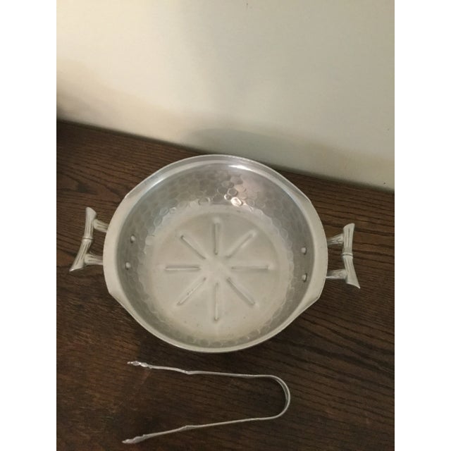 Everlast Mid-Century Everlast Hand Forged Aluminum "Bali Bamboo" Casserole Serving Set - 3 Pieces For Sale - Image 4 of 6