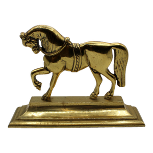 C. 1870 English Brass Horse Doorstop