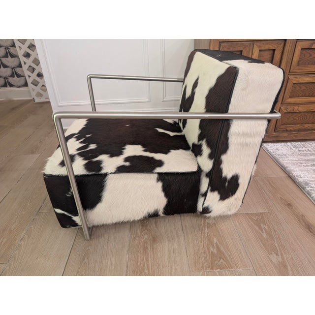 Vintage Flexform a.b.c. Reclining Cowhide Chair by Antonio Citterio Italy For Sale - Image 16 of 18