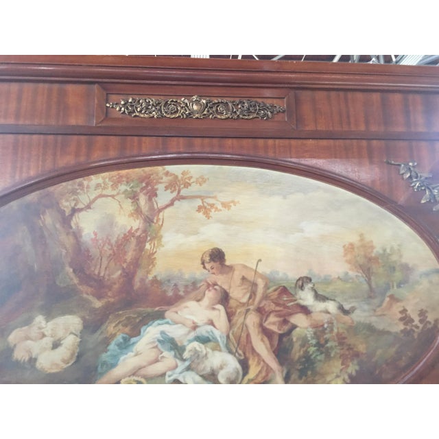 French French Trumeau Mirror Hand Painted 72"x41" For Sale - Image 3 of 12