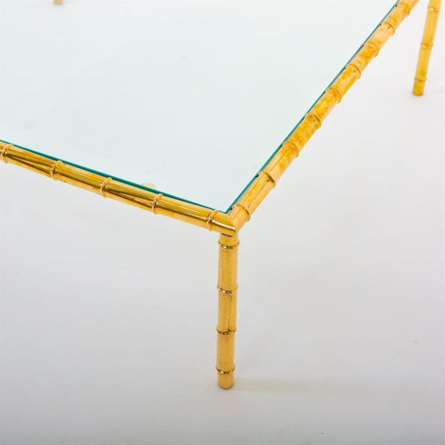 Modern 1960s Large Modernist Brass Coffee Table For Sale - Image 3 of 6