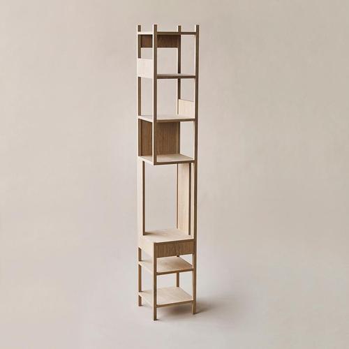 Wood Lungangolo Shelving Unit attributed to Achille Castiglioni for Hille For Sale - Image 9 of 10