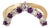 18ct Gold Diamond & Amethyst Dress Ring, 1995 For Sale