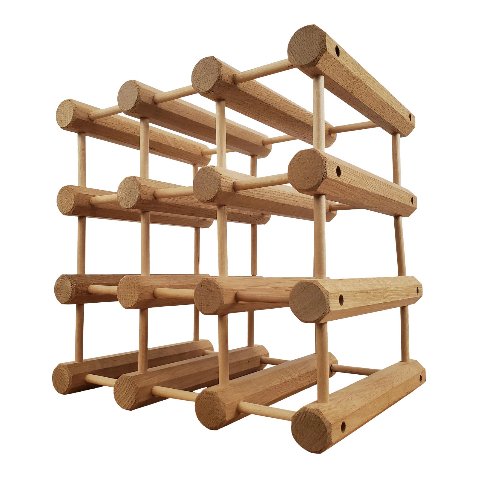 Vintage Jk Adams Wooden Expandable Wine Rack System 9 Bottle Oak ...